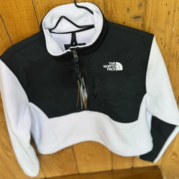 The North Face fleece Denali crop Polartec pull over half zip women’s L - Picture 3 of 12